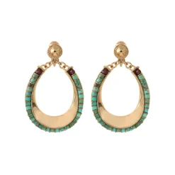 Ninon clip-on earrings - turquoise