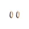 Ninon delicate hoop earrings - blue