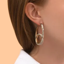Ninon hoop earrings - mother-of-pearl