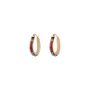 Ninon hoop earrings - red