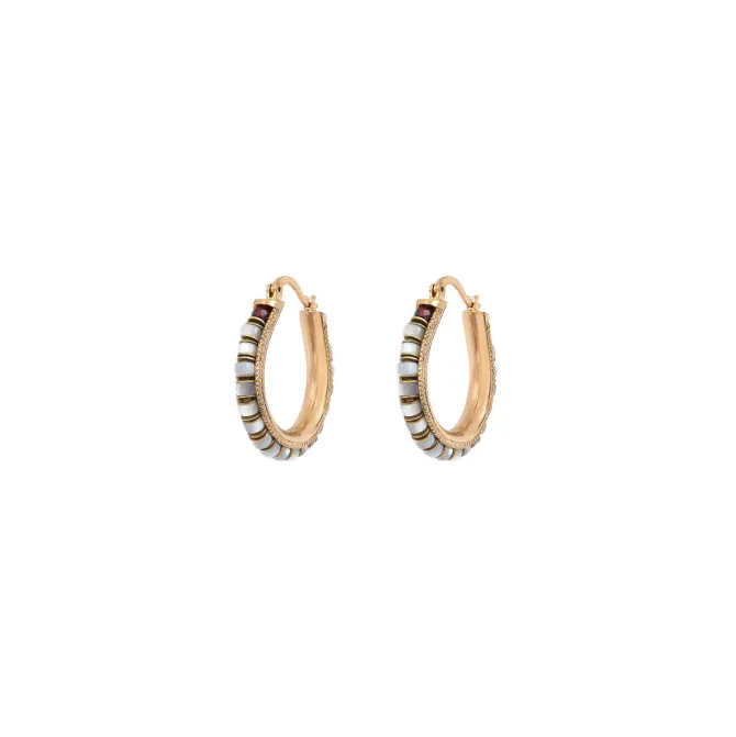 Ninon hoop earrings - white