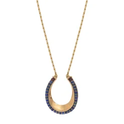 Ninon long necklace - blue
