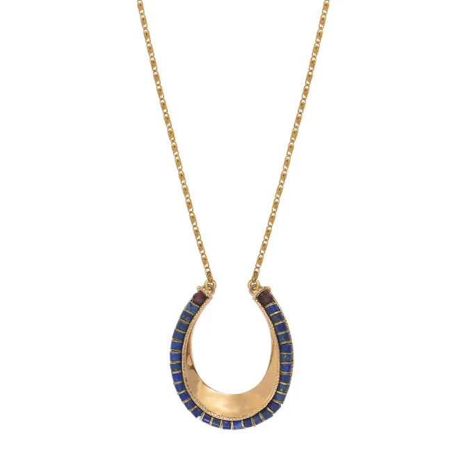 Ninon long necklace - blue
