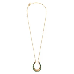 Ninon long necklace - green