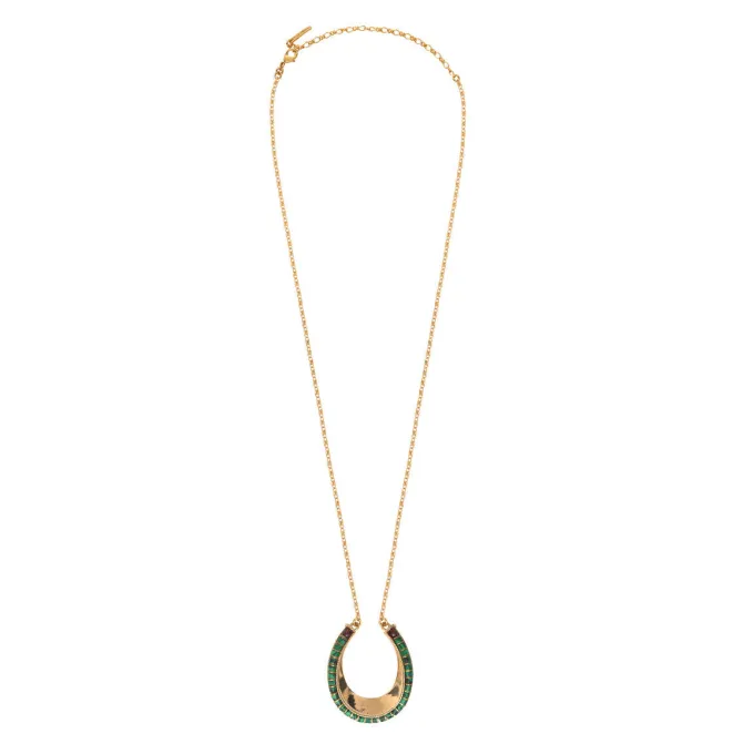Ninon long necklace - green