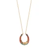 Ninon long necklace - turquoise and red