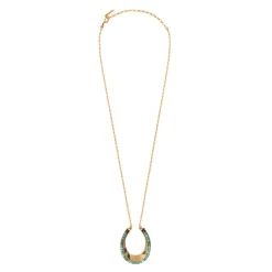 Ninon long necklace - turquoise