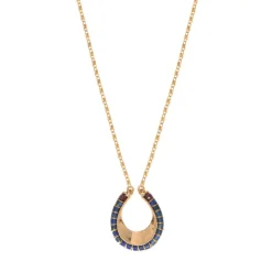 Ninon pendant necklace - blue