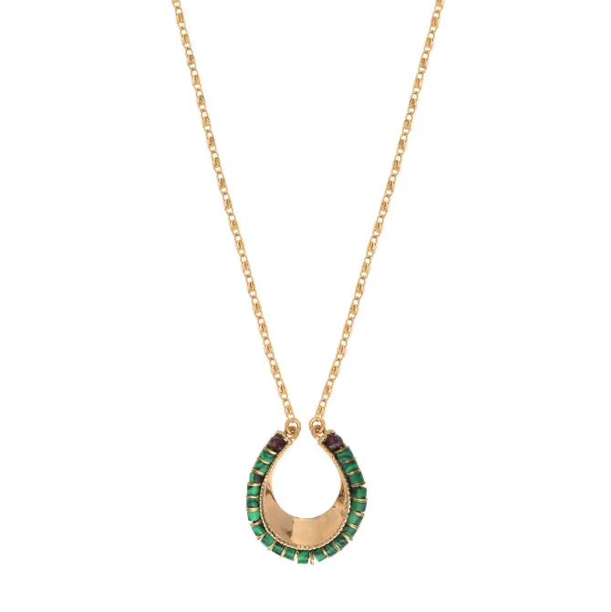 Ninon pendant necklace - green
