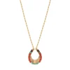 Ninon pendant necklace - turquoise and red