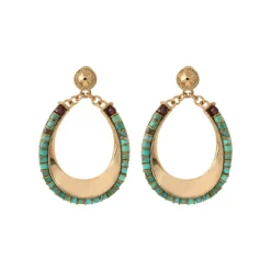 Ninon pierced stud earrings - turquoise