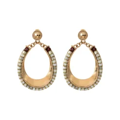Ninon pierced stud earrings - mother-of-pearl