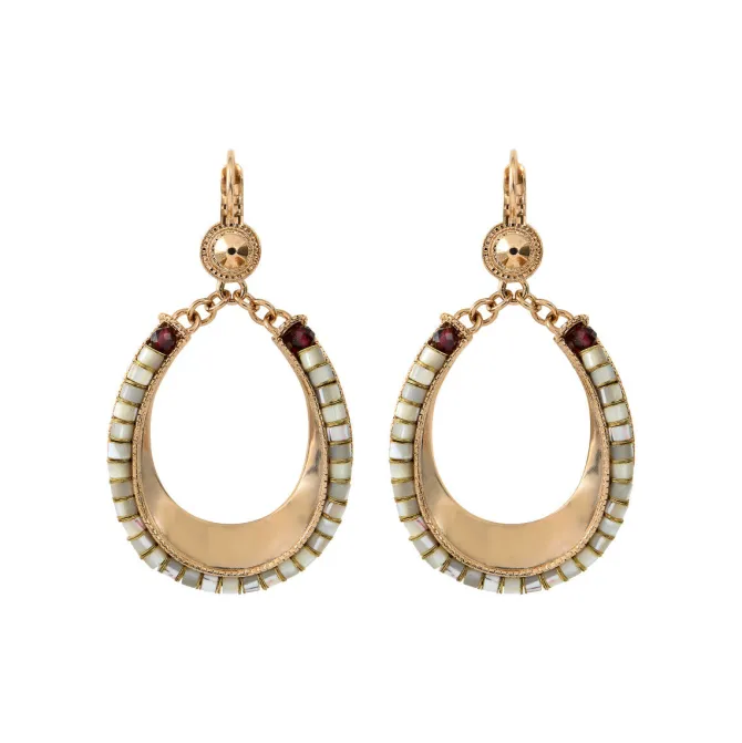Ninon sleeper earrings - mother-of-pearl