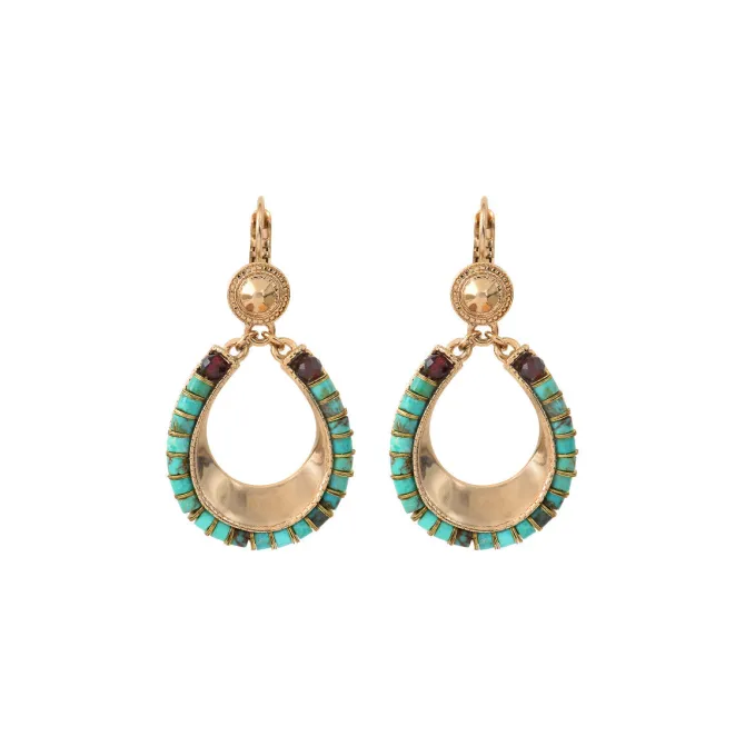 Ninon sleeper earrings - turquoise