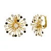 Noémie sleeper earrings - black and white