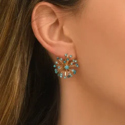 Noémie sleeper earrings - turquoise