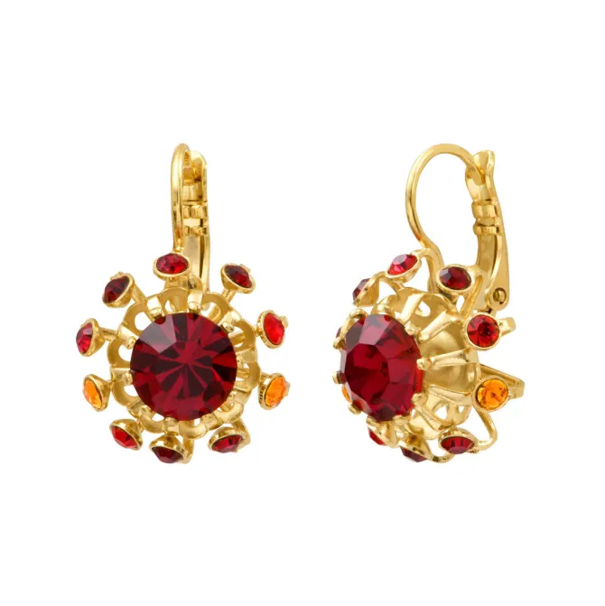 Noémie small sleeper earrings - red