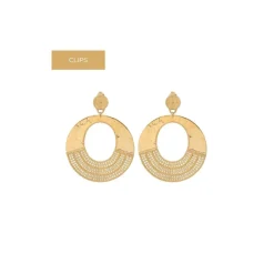 Noor clip-on earrings - gold