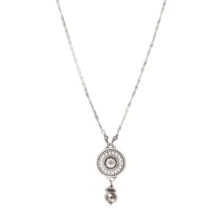 Noor delicate pendant necklace - silver