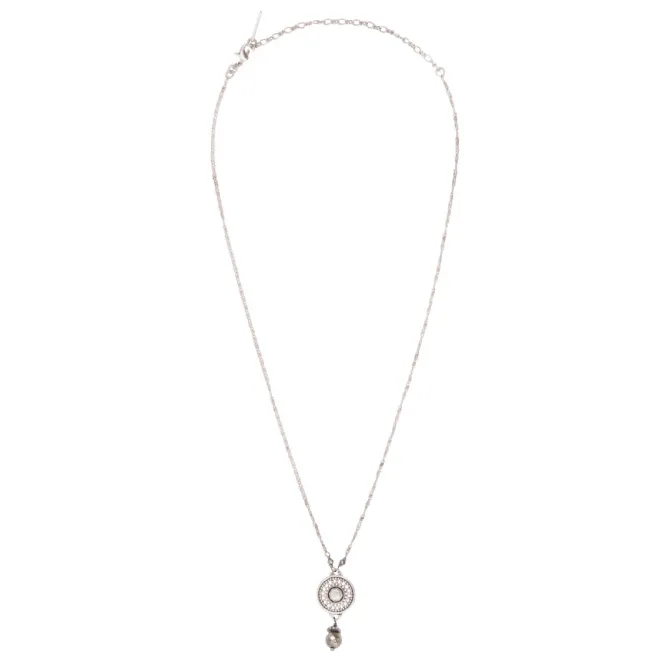 Noor delicate pendant necklace - silver