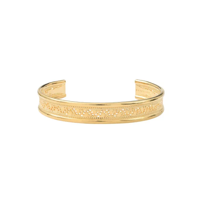 Noor Elegant Adjustable Bangle Bracelet - Gold