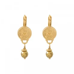 Noor elegant sleeper earrings - gold