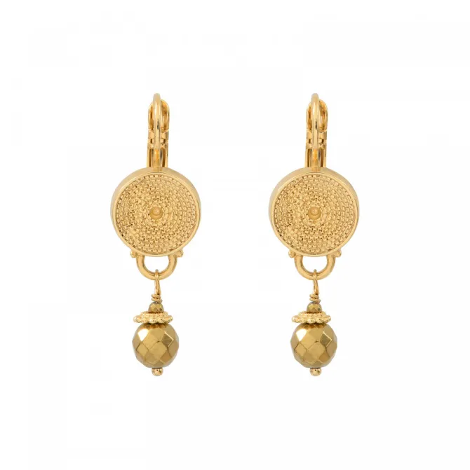 Noor elegant sleeper earrings - gold