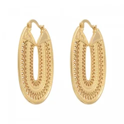 Noor fancy hoop earrings - gold
