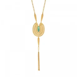 Noor long necklace - green
