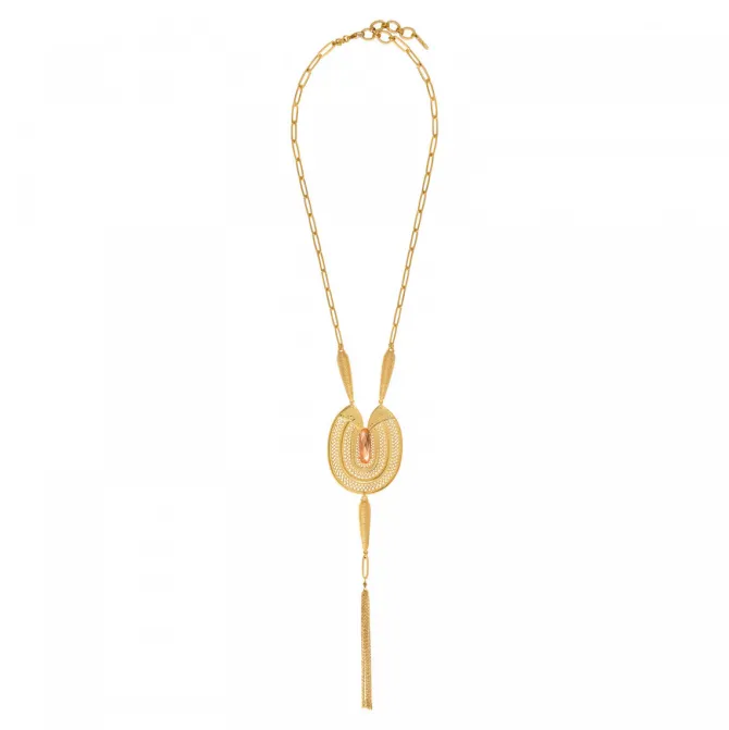 Noor long necklace - pink