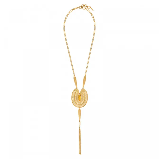 Noor long necklace - yellow
