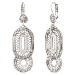 Noor sleeper earrings - silver