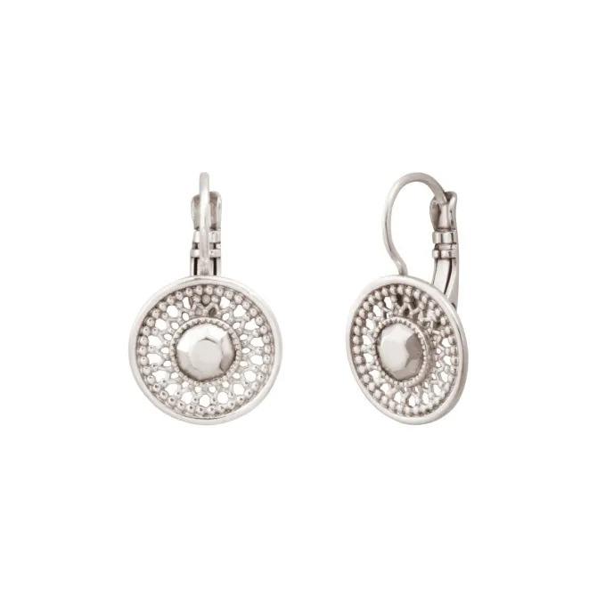 Noor sleeper earrings - silver