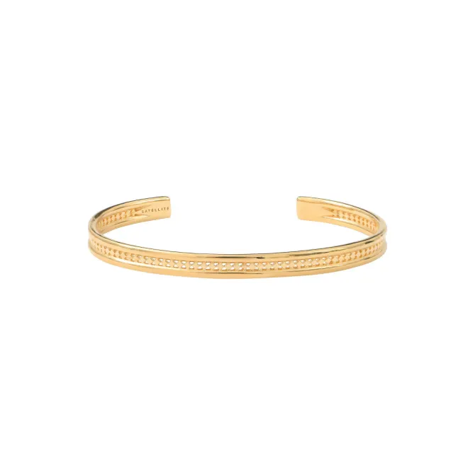 Noor Timeless Adjustable Bangle Bracelet - Gold