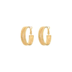 Noor wide hoop earrings - gold