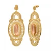 Noor wide post earrings for pierced ears - roses
