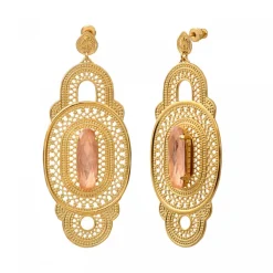 Noor wide post earrings for pierced ears - roses