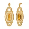 Noor wide stud earrings - yellow