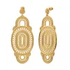 Noor wide stud earrings for pierced ears - gold