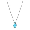 Noto adjustable delicate pendant necklace - turquoise