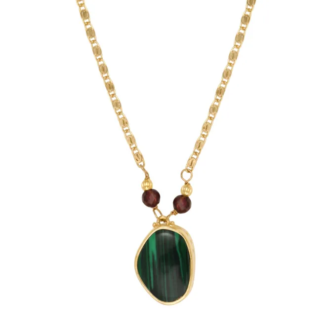 Noto Adjustable Pendant Necklace - Green