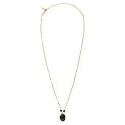 Noto Adjustable Pendant Necklace - Green