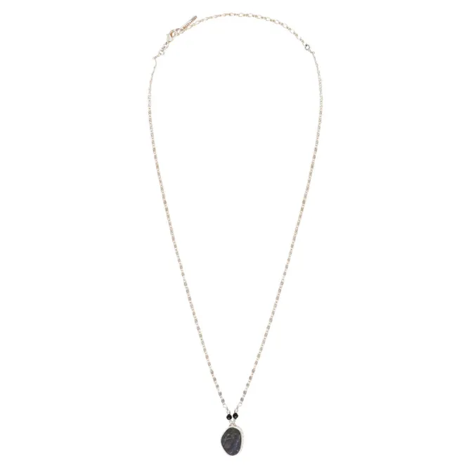 Noto Adjustable Pendant Necklace - Black
