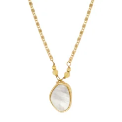Noto Adjustable Pendant Necklace - Mother of Pearl