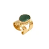 Noto adjustable ring - green