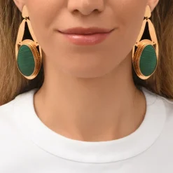 Noto clip-on earrings - green