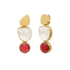 Noto clip-on earrings - red