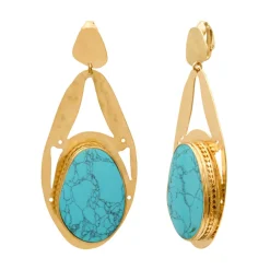 Noto clip-on earrings - turquoise