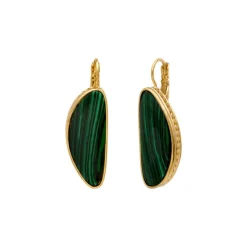 Noto large sleeper earrings - green
