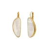 Noto oblong sleeper earrings - mother-of-pearl